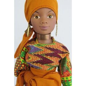 Vintage Gambina Doll REMA African Lady 14" Virgin‎ Island